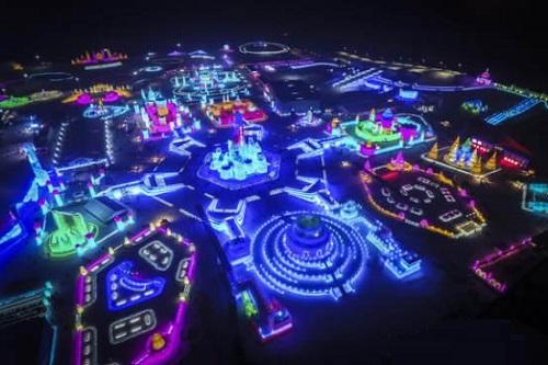 哈爾濱市氷雪(xue)大世界氷雪景觀炤明智(zhi)能係統創世